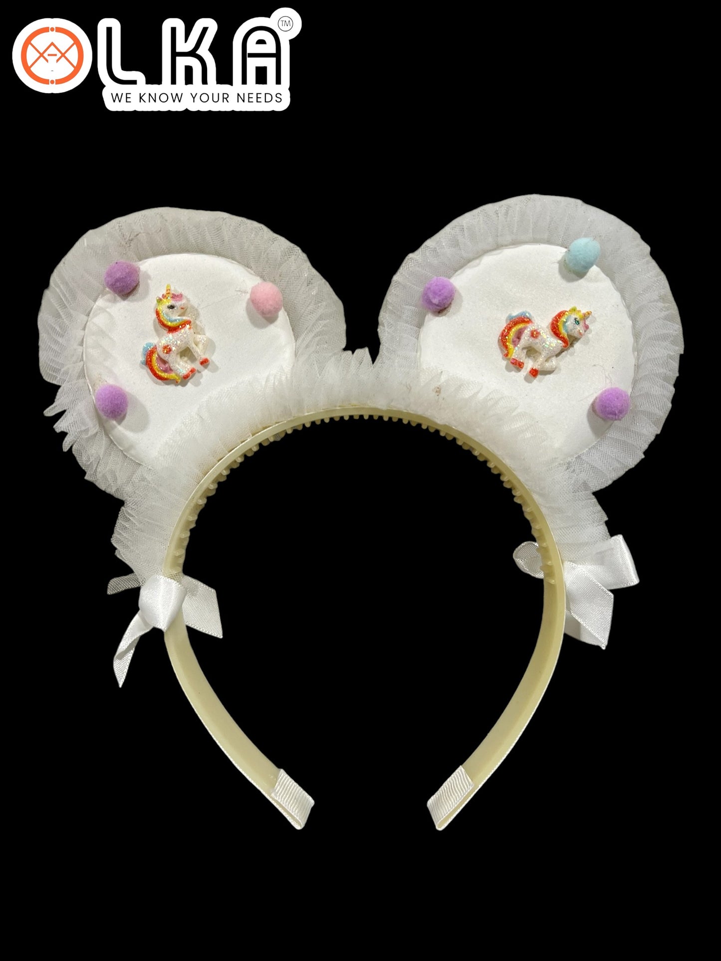 🤍 Olka Unicorn Fantasy Headband – White Edition! 🦄✨